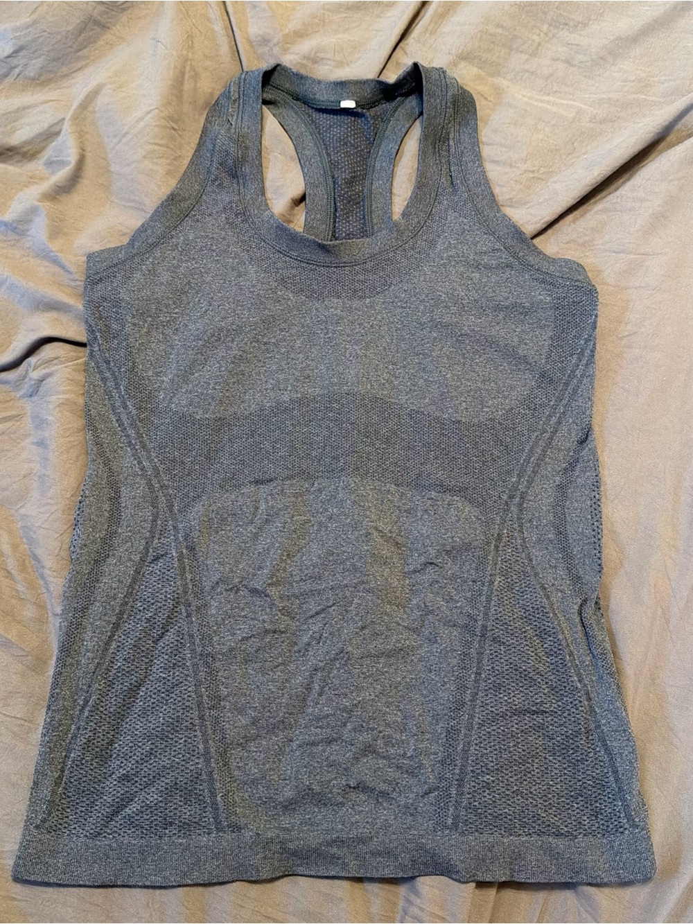 Athleta momentum Seamless Heather Gray Racerback Tank Top